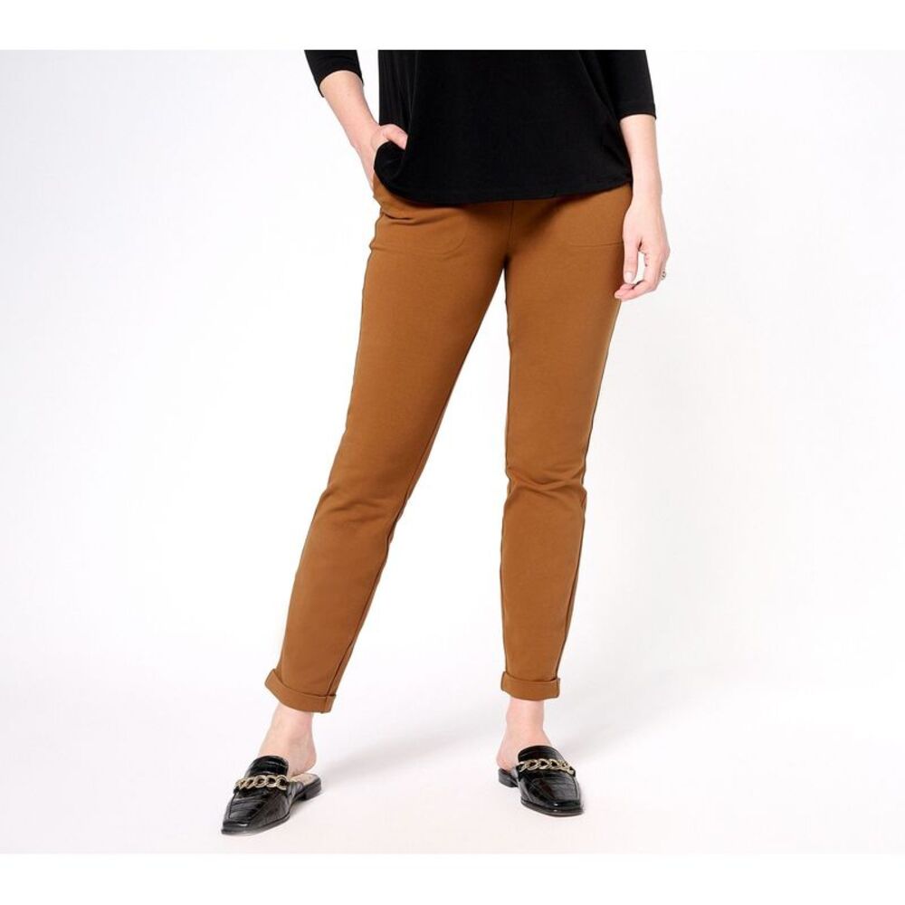 Liberare Women's Pants Sz 2XS (XXS) Weekend Premium Slim-Leg Cuffed Brown